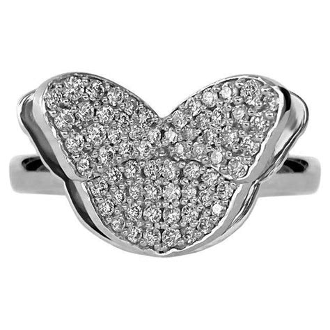 White Gold Diamond Butterfly Ring For Sale At 1stdibs Calla Cut Diamond Butterfly Ring