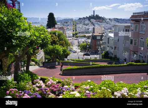 Lombard Street San Francisco California Stock Photo Alamy