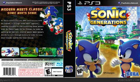 Sonic Generations PlayStation 3 Box Art Cover by kev00