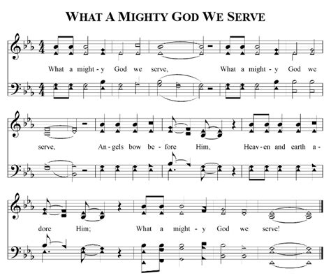 What A Mighty God We Serve Chorus Sheet Music