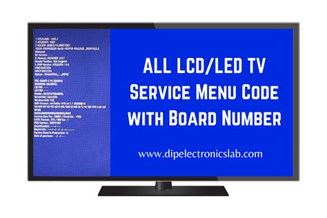 All Lcd Led Service Menu Code Pdf With Board Name Latest Dip