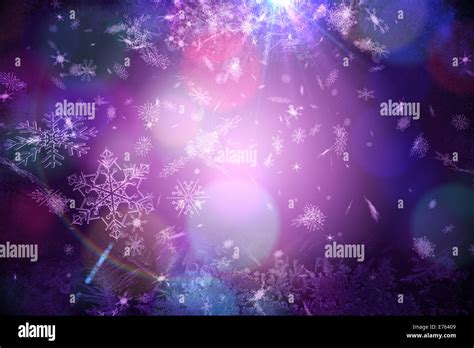 Purple Snow Flake Pattern Design Stock Photo Alamy