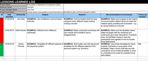 Prince Lessons Learned Report Template Professional Templates