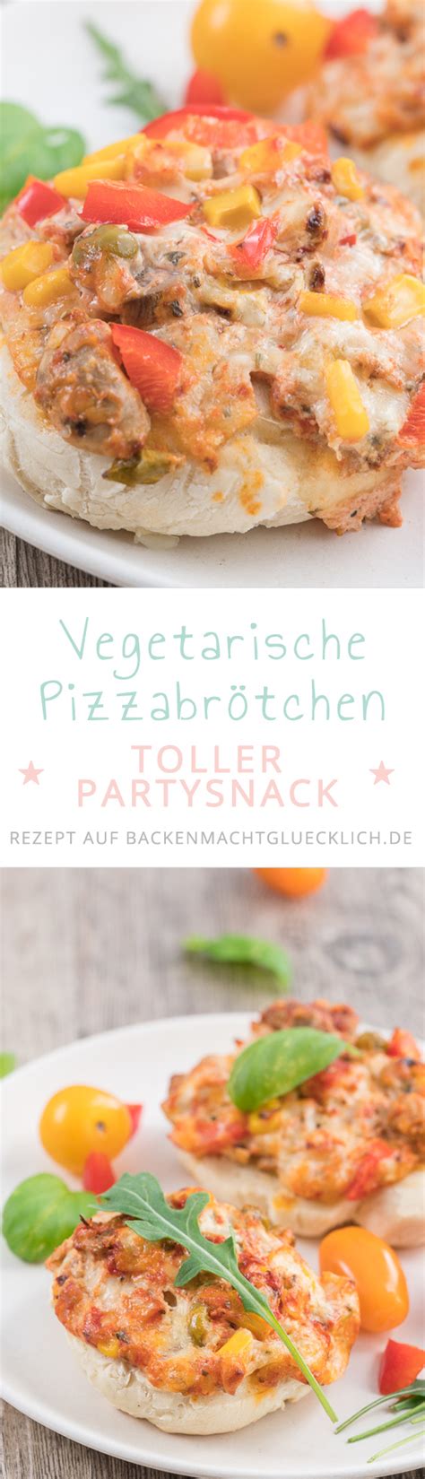 Vegetarische Pizzabrötchen mit Schmand Rezept Rezepte Lebensmittel