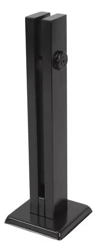 Coluna Torre Inox 30 Cm Preto Fosco Guarda Corpo 1 Furo