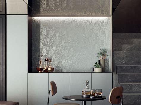 Wonderwall Silver Slab Indoor Porcelain Stoneware Wall Tiles By Cotto