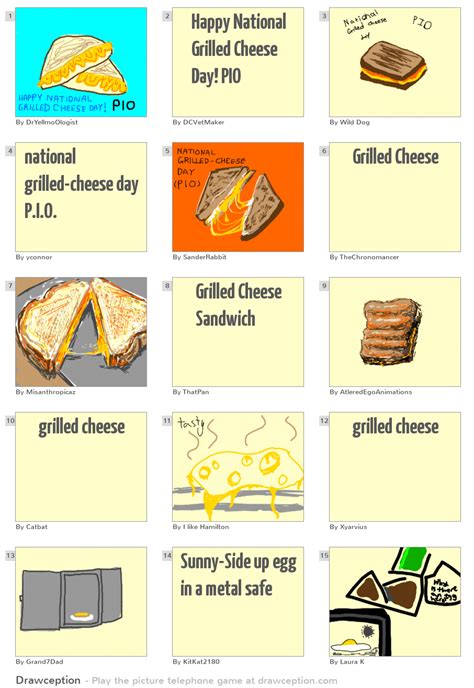 Happy National Grilled Cheese Day Pio Drawception