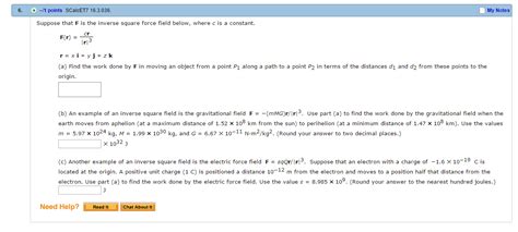 Solved Suppose That F Is The Inverse Square Force Field Chegg