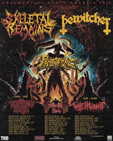 Skeletal Remains And Bewitcher Announce Co Headlining North American