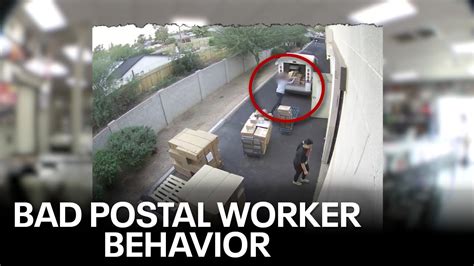 Postal Worker Caught On Camera Behaving Badly Youtube