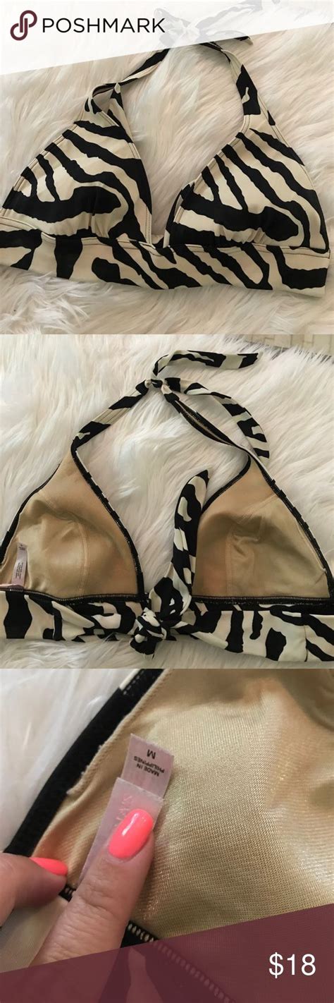 Victoria S Secret Zebra Bikini Top Zebra Bikini Bikinis Bikini Tops