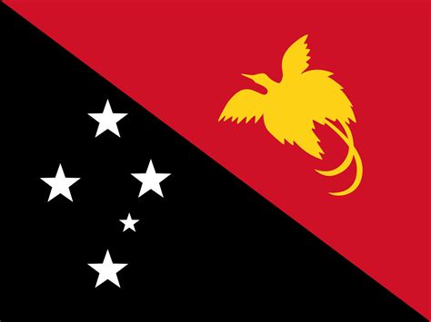 Papua New Guinea Flag Vector Vector Art At Vecteezy