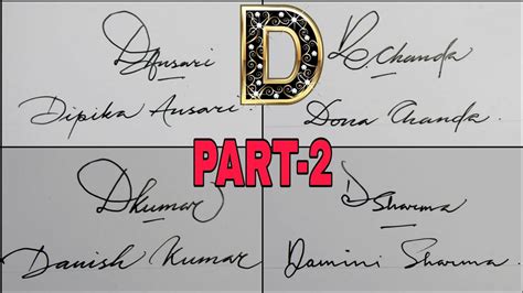 Beautiful Signaturepart 2 Signature Of Alphabet D🤩 Anup