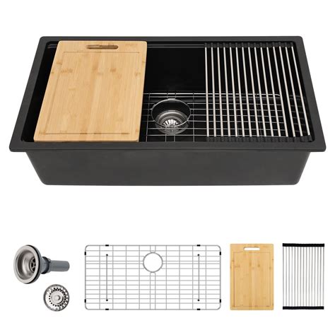 32 Kitchen Sink Black Granite Composite 32 X 19 Inch