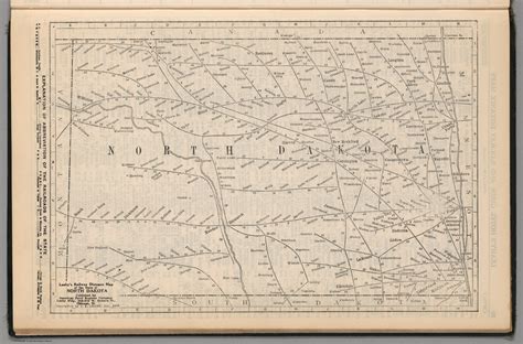 Railway Distance Map Of The State Of North Dakota David Rumsey