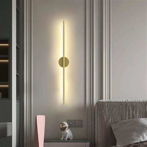 Longue Bande Led Applique Murale Moderne Style Nordique Lin Aire Mur