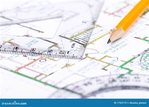 Planning To Build A House Stock Image Image Of Arrange 1753179