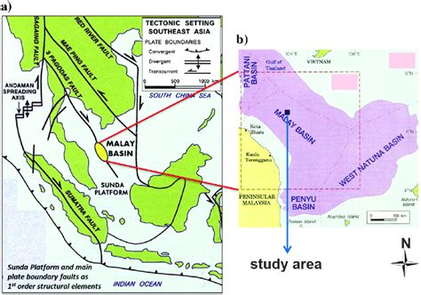 A Malay Basin Location Map East Peninsular Offshore Malaysia And B