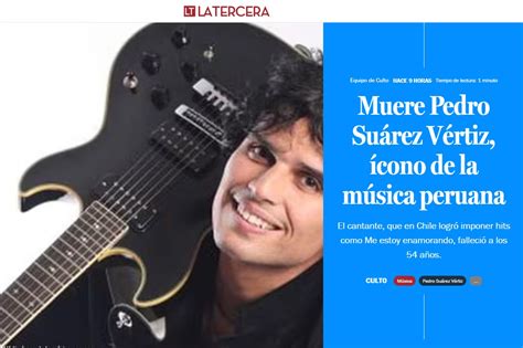 Pedro Suárez Vértiz Prensa Extranjera Informa Sobre Muerte Del Cantante