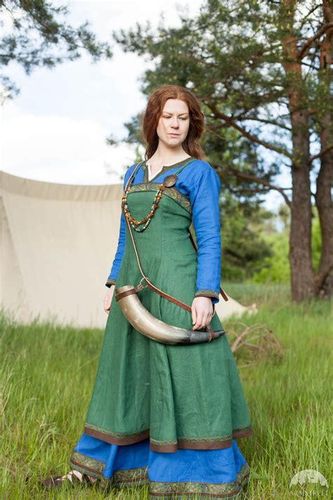 Viking Linen Apron Ingrid The Hearthkeeper” Viking Apron Dress