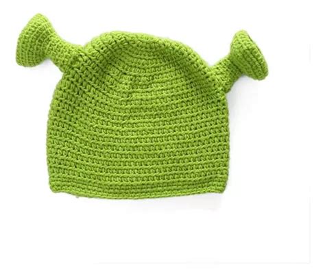 Gorro Lana Mounstro De Shrek Gorro A Crochet Pura Mano Lana Cuotas