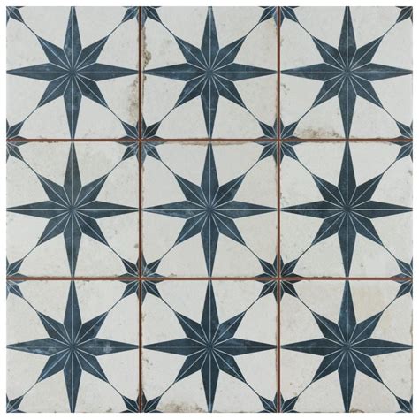 Merola Tile Harmonia Kings Star Blue In X In Ceramic Floor And