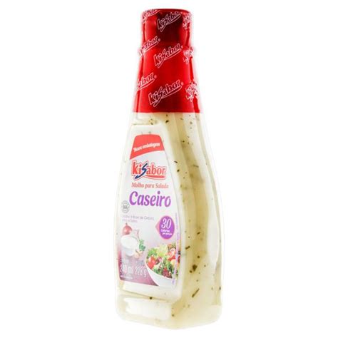 Molho para Salada Caseiro Kisabor Squeeze 240ml Bom Preço Pinda SP