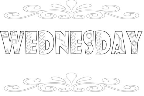 Days Of The Week Coloring Pages Wednesday Free Coloring Sheets ...