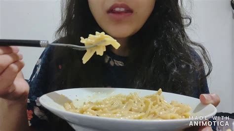 Asmr Creamy Alfredo Pasta No Talking Eating Sounds Youtube