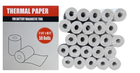 Autel USA Replacement Thermal Printer Paper Rolls 50 Pack BTPAPER50