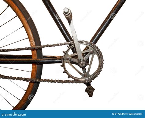 Old Style Chain On Vintage Bicycle Stock Image Image Of Lifestyle