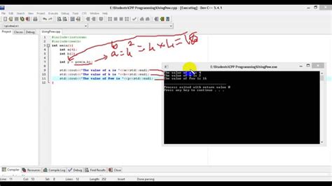 Beginning Cpp Tutorial 17 How To Using Pow Of Mathematical Functions