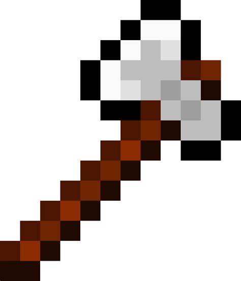 Pixilart Minecraft Iron Axe By RG40sPixel