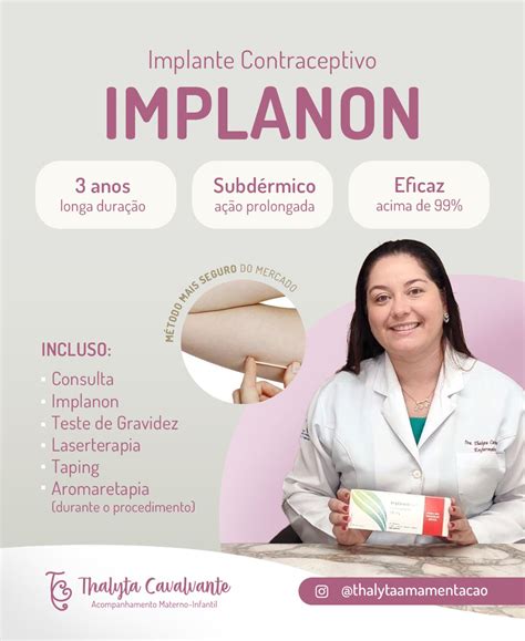 O Implanon É Seguro - Thalyta Cavalcante | Amamentação | Taping | Laser | IMPLANON é um ...