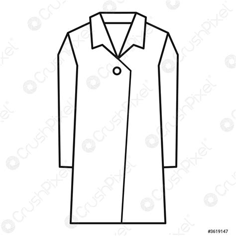 Coat Icon Outline Style Stock Vector 3619147 Crushpixel