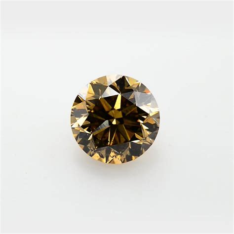 Carat Fancy Dark Yellowish Brown Diamond Round Shape I