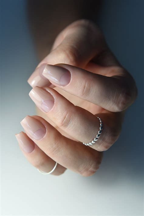 MOON FRENCH Press On Nails Beige Nude Nails Short Coffin Long Almond