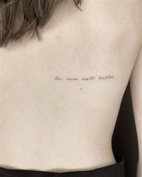 La Vie Est Belle Life Is Beautiful Cursive Tattoos Belle Tattoo