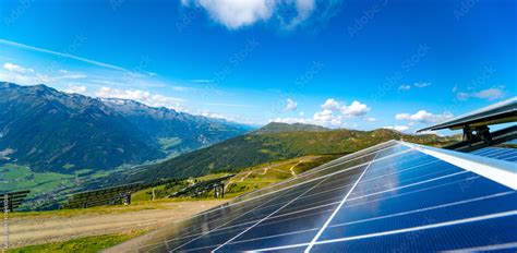 Solaranlage In Den Alpen Stock Photo Adobe Stock