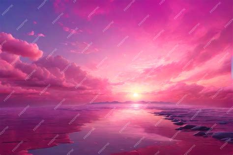 Premium Ai Image Pink Sky Background Pink Sky Wallpaper Fantasy Sky