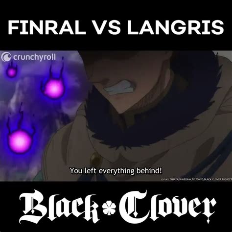 ♣️ BLACK CLOVER ♣️ on Twitter: "One year ago, Finral and Langris fight in a one-on-one battle ...