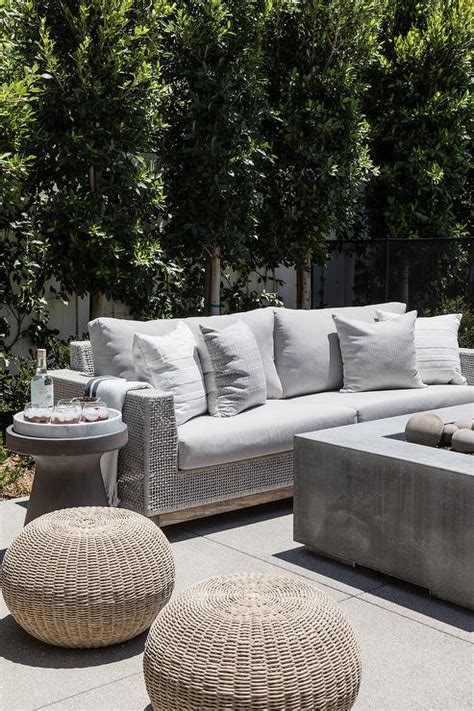 Grey Wicker Outdoor Sofa Baci Living Room