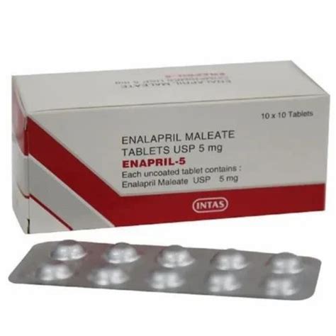 Enalapril Maleate 5 Mg Tablets At Rs 520bottle Anti Blood Pressure