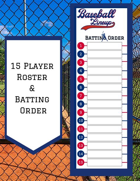 Printable Baseball Lineup Card Baseball Position Board Baseball Coach ...