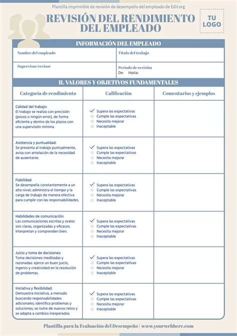 Crea Un Formulario De Evaluaci N Del Desempe O