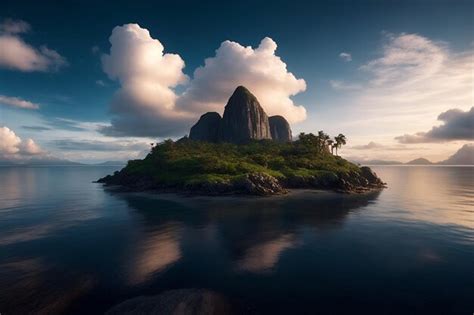 una isla foto premium