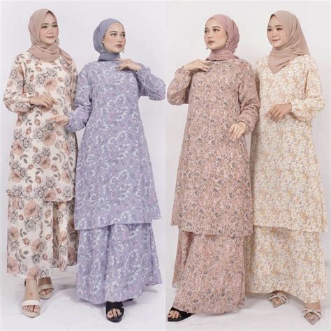 Jual Gamis Malaysia Motif Ceruti Part Shopee Indonesia