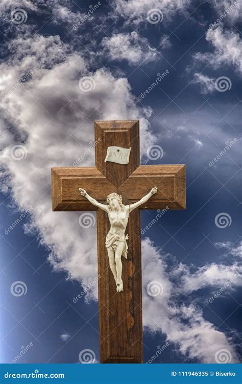 Jesus on the Cross - Salvation Stock Image - Image of harm, bleesding ...