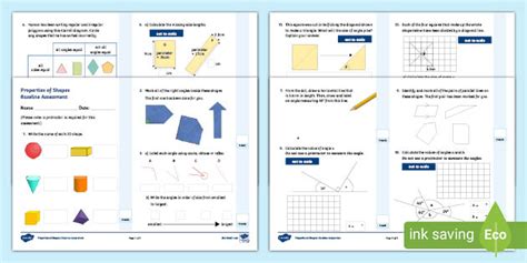 👉 Year 6 Properties Of Shapes Baseline Assessment