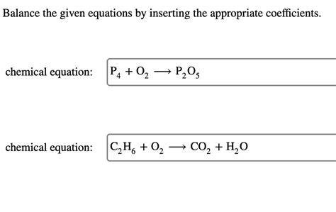 Answered Balance The Given Equations By Bartleby